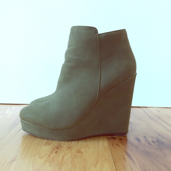 Michael Antonio Shoes - Michael Antonio Leather Wedge Ankle Bootie Heels